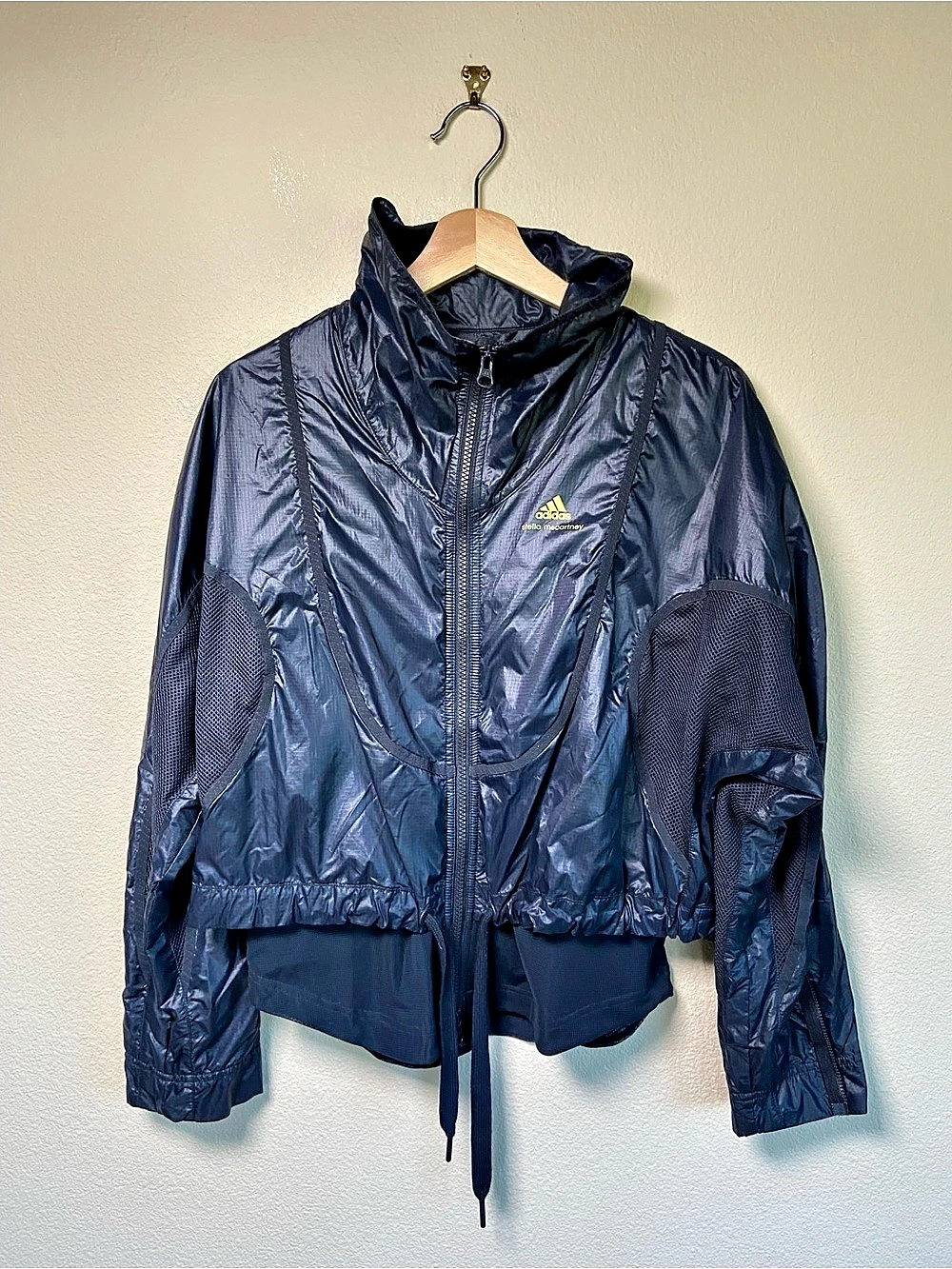 adidas by Stella McCartney Barricade Navy Windbreaker Small
